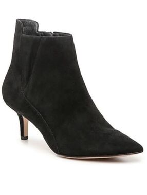 Corso Como Drianna Kitten Heel Boots Black Suede Pointed Toe Women's Size 9